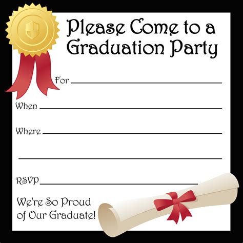 Free Printable Grad Party Invitations
