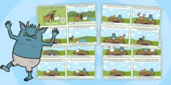the three billy goats gruff story sequencing 4 per a4 polish translation