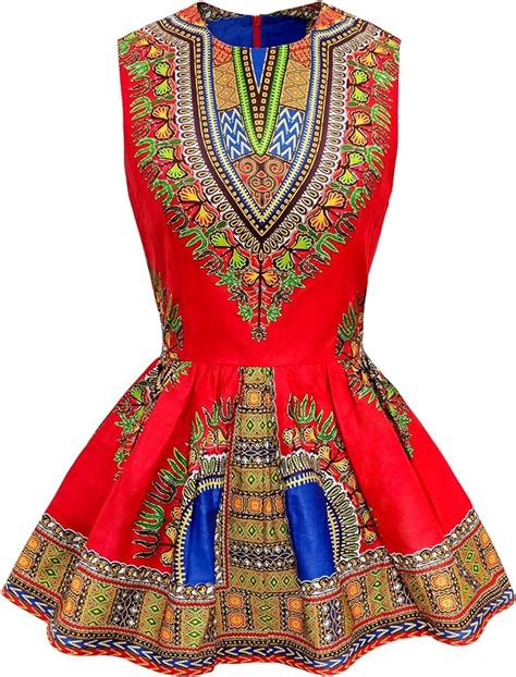 Shenbolen Women African Print Shirt Dashiki Traditional Top Clothing