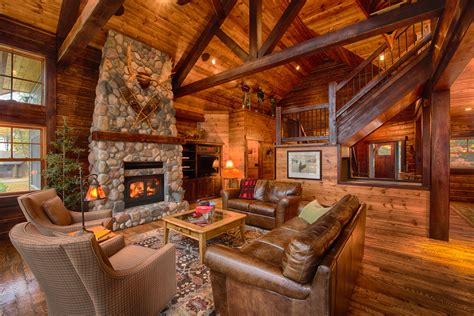 Log Cabin Living Rooms Home Interior Design