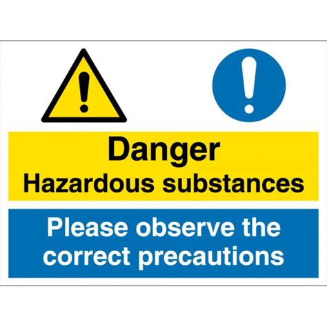 Hazardous Substances Observe Correct Precautions Signs From Key Signs Uk