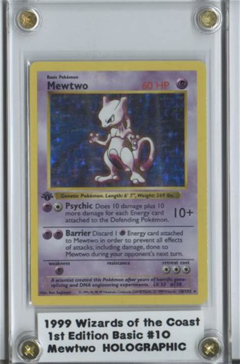 After opening 1 of each wotc pokemon booster box in english i put together a playlist of every set in order! 1999 Wizards Of The Coast Pokemon #10 Mewtwo HOLOGRAPHIC ...
