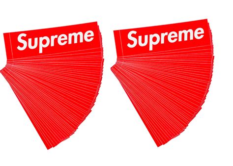 Supreme Red Box Logo 100x Sticker Lot Us