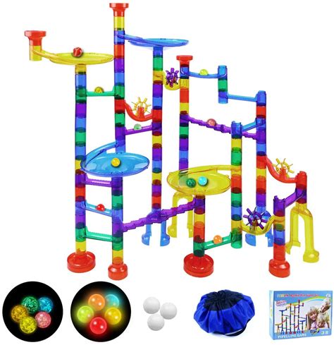 Buy Intera 160pcs Marble Run Sets For Kids Glowing Marble Race Tracks