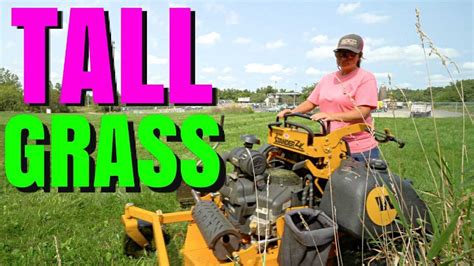 Mowing Super Tall Grass Youtube