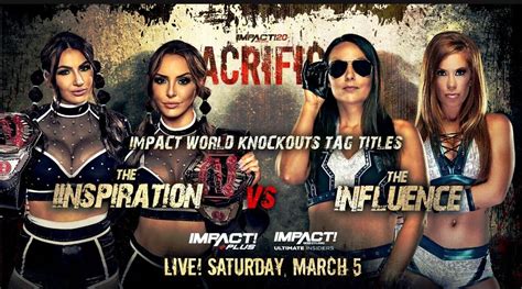 long awaited knockouts world tag team title encounter between the iinspiration and the influence
