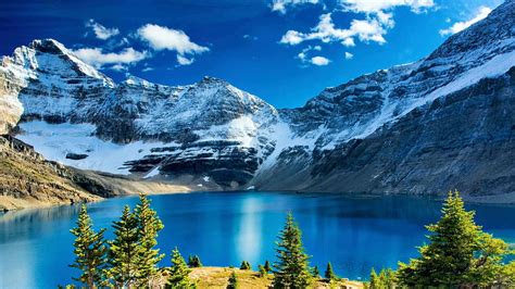 Emerald Lake Yoho National Park British Columbia Clouds Trees Sky