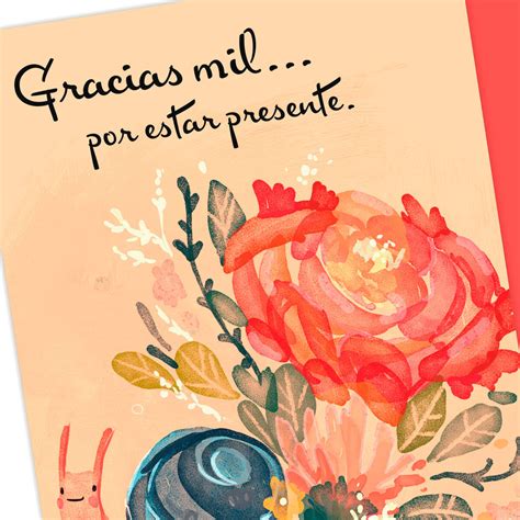 Appreciate Your Being There Spanish Language Thank You Card Greeting