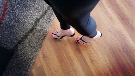 blackmagic bare foot sandals heels long toenails