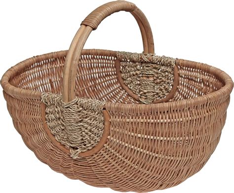 Oval Wicker Shopping Basket Rattan Home And Kitchen Shopping Baskets