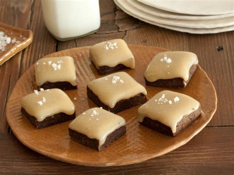 salted caramel topped chocolate brownies recipe hgtv
