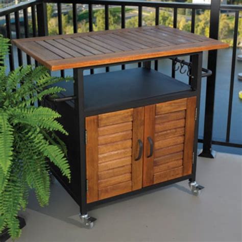 Rolling Outdoor Cabinet For Table Top Grills Traditional Patio