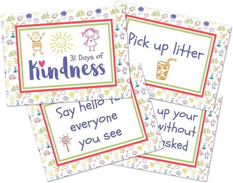 Kindness Cards Random Acts Of Kindness Kids Kindness Card
