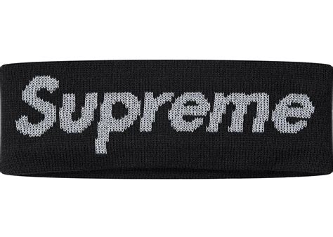 Black Supreme New Era Reflective Logo Headband Stockx News