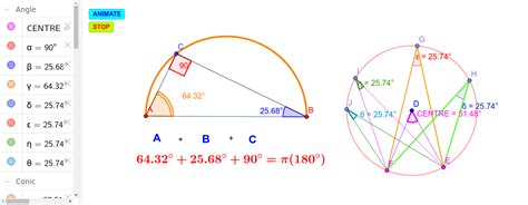 Properties Of Angles In Circles Geogebra