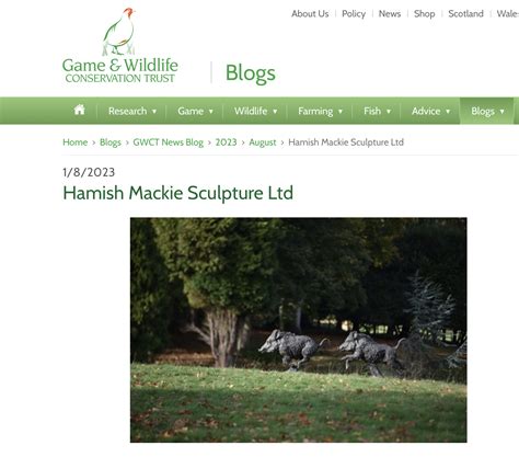 Hamish Mackie Featured In Game And Wildlife Conservation Blog