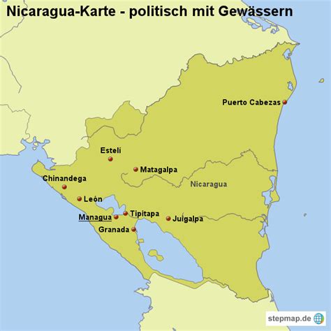 Interaktive weltkarte mit ländern und staaten. Nicaragua Karte | goudenelftal
