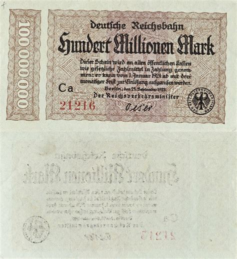 Banknote World Educational Germany Germany 100 Million Mark