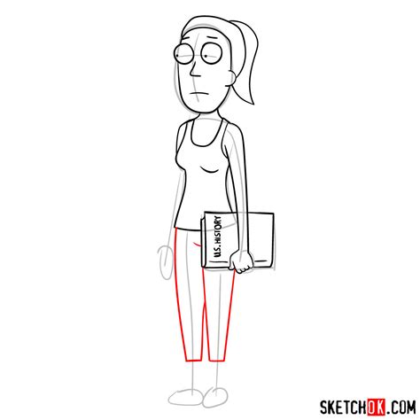 How To Draw Summer Smith From Rick And Morty Sketchok
