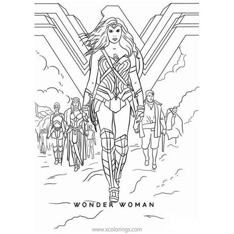 Animated Justice League Wonder Woman Coloring Pages