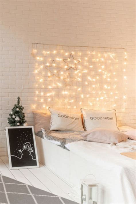 Lichterkette Wohnzimmer Wand