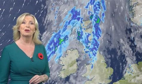 Bbc Weather Carol Kirkwood Warns Of Chill Takeover As Two Bands Of
