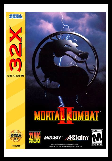 Sega 32x Mortal Kombat Ii Retro Game Cases