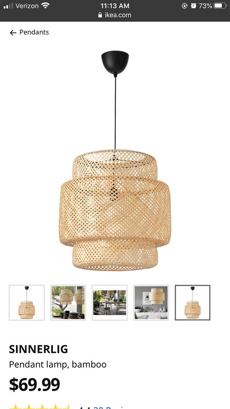 Sinnerlig Pendant Lamp Bamboohandmade Ikea Bamboo Pendant Light