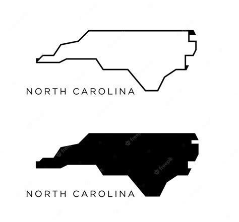 Premium Vector North Carolina City States Of Usa Map Icon Outline