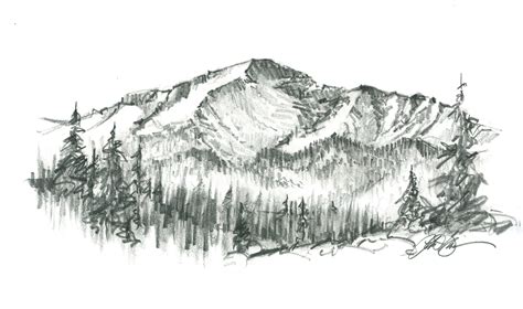 Mountain Sketches Clip Art At Explore Collection