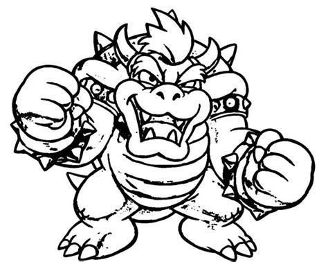 Bowser Coloring Page | Educative Printable