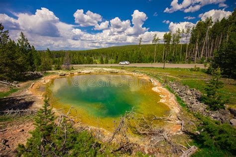Yellowstone National Park Wyoming Usa Geysers Stock Image Image