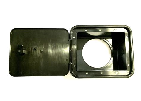 Black Valterra Rv Sewer Hose Compartment Door Assembly Thumb Lock Sale Ebay