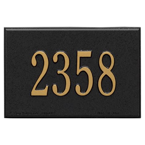 Please enter the house number in the input box above. Wall Mailbox Address Plaque Black/Gold