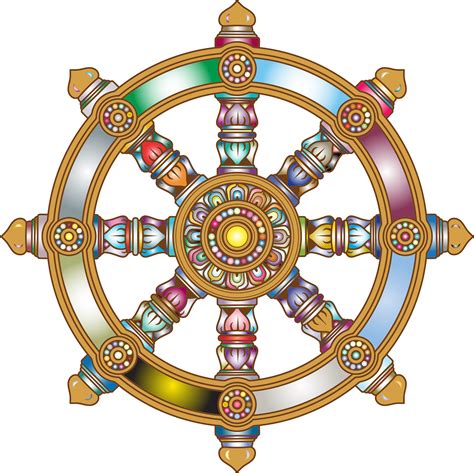 Prismatic Ornate Dharma Wheel 3 Dharma Wheel Dharma Print Design Art