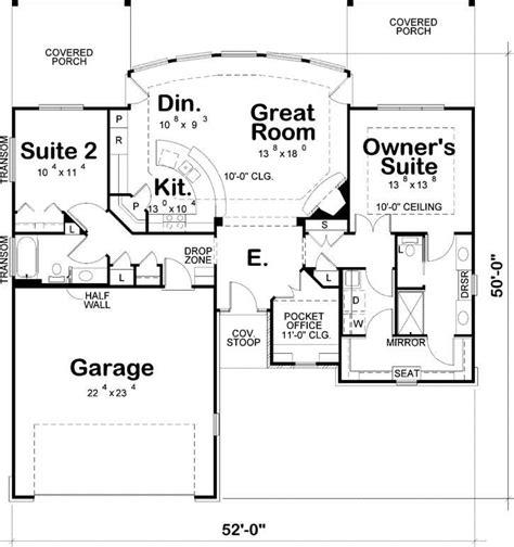 1 Story Monster House Plans