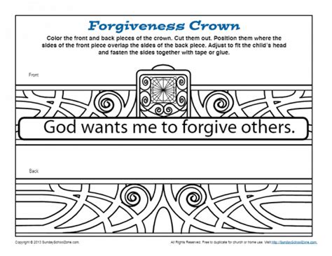 The Story Of The Forgiving King Crown Bible Craft For Kids