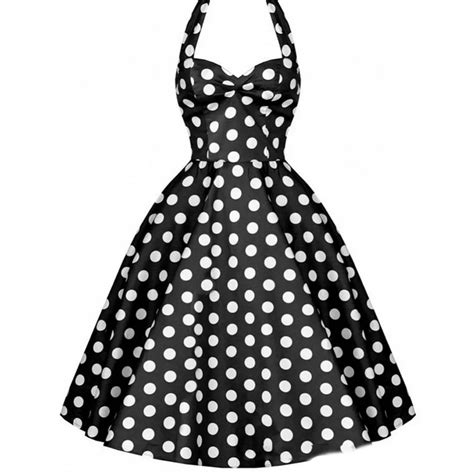 dot printed retro polka dots print women halter dress vintage sexy backless dress sweetheart