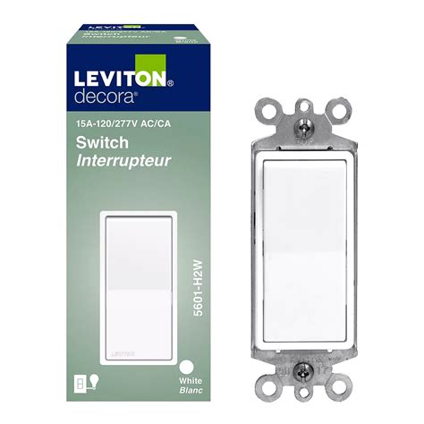 Leviton Decora Single Pole Switch White The Home Depot Canada