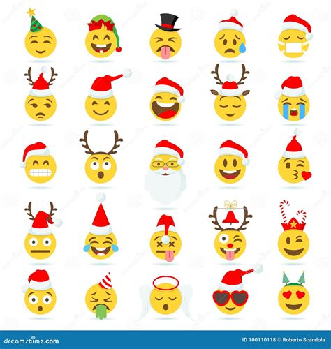 Christmas Emoticon Vector Emoji 100110118