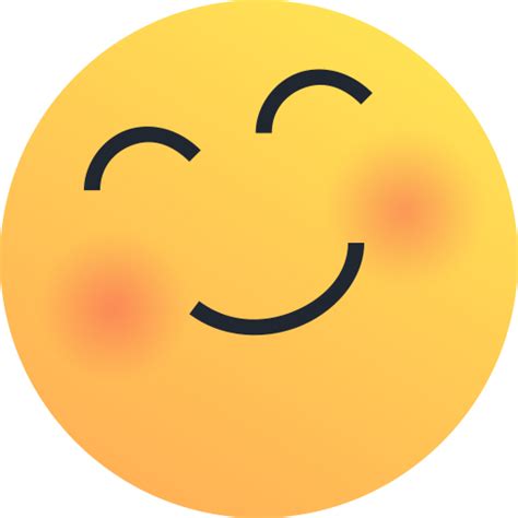 Happy Joy Love Emoticon Blush Emoji Reaction Icon