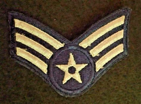 Usaf Air Force Enlisted Rank Insignia Buck Sergeant Patch Vg 2090394630