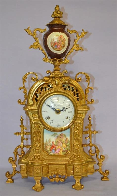 Vintage Ornate Brass Figural Mantle Clock Price Guide