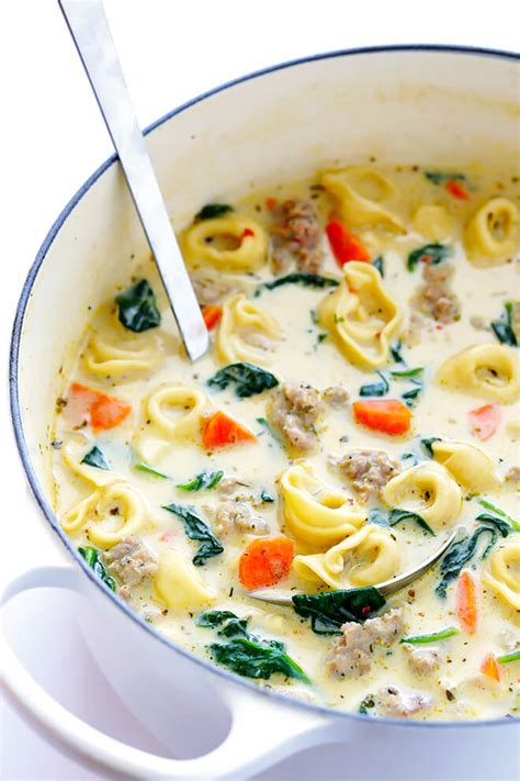 Chicken tortellini soup season, that is. Creamy Tortellini Soup with Italian Sausage | Gimme Some Oven