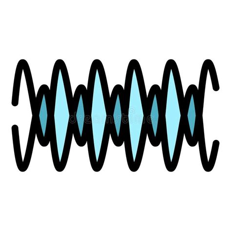 Sound Waves Icon Color Outline Vector Stock Vector Illustration Of