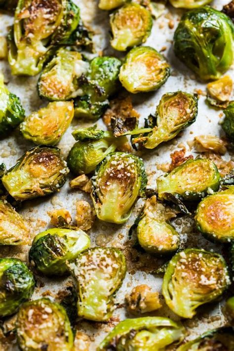 It is such a simple recipe with very little needed for a great side dish! Roasted Brussels Sprouts with Garlic {Easy and Tasty!} - WellPlated.com