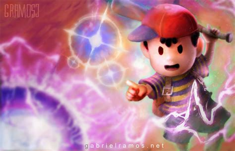 Ness Pk Thunder Super Smash Bros Characters Super Smash Brothers Mother Art