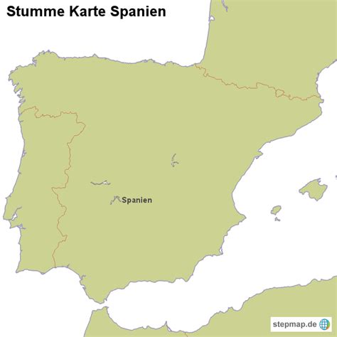 Karte von spanien für kostenlose nutzung, download und kauf. Stumme Karte Spanien von länderkarte - Landkarte für Spanien