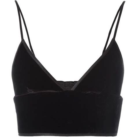 T By Alexander Wang Velvet Bralet 292 Liked On Polyvore Featuring