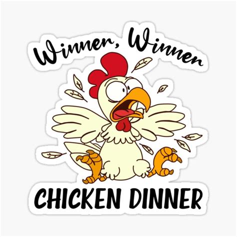 Winner Winner Chicken Dinner Thanksgiving Light Sticker For